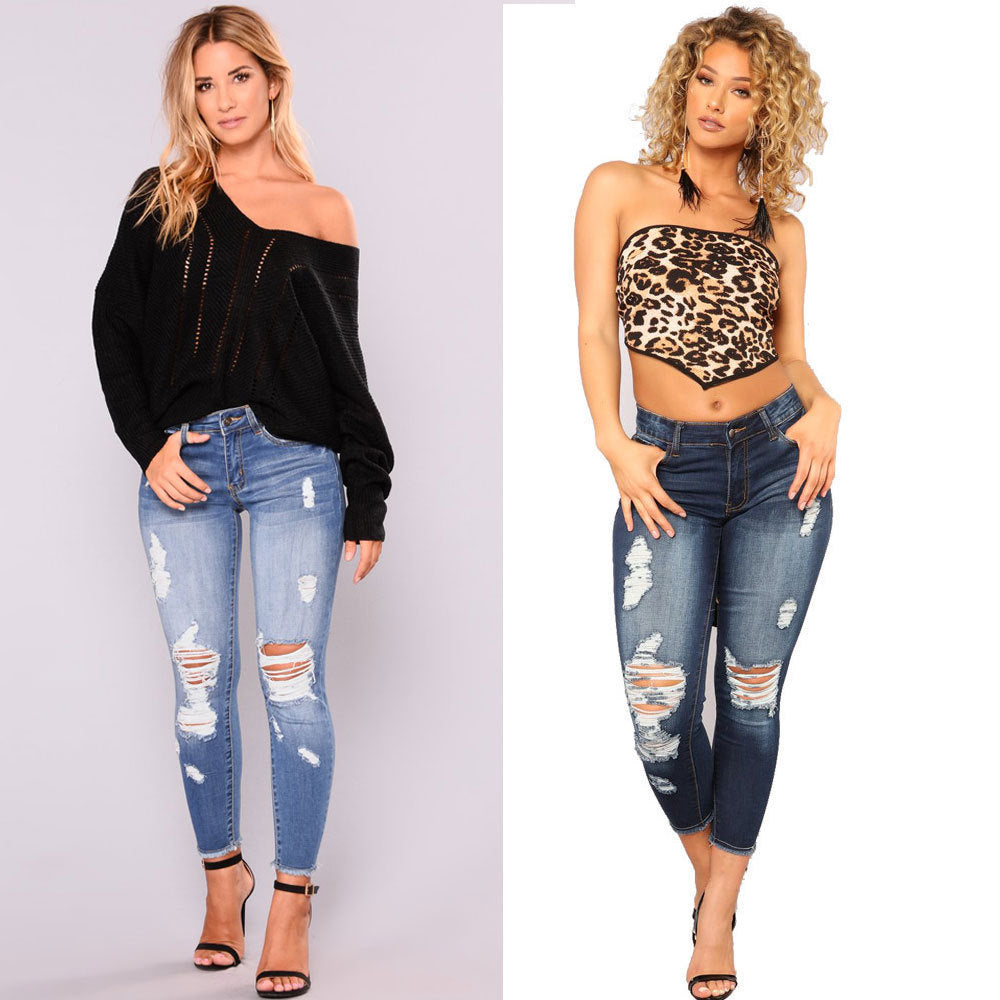 Damen Skinny Jeans mit angesagtem Destroyed-Look