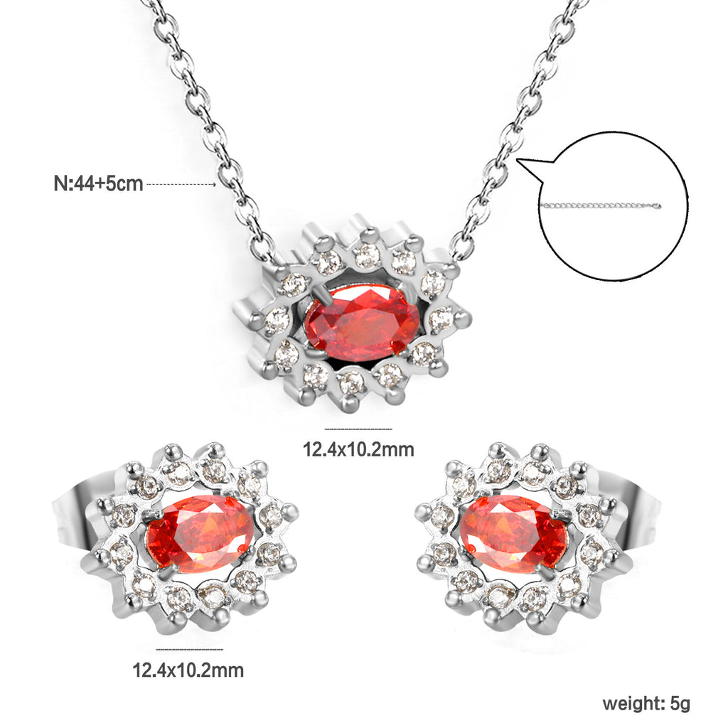 Damen Schmuckset mit funkelnden Zirkonia und eleganter, goldplattierter Verarbeitung Shop Nory