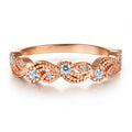 Damen Ring mit floralen Details und glitzernden Zirkonia Shop Nory