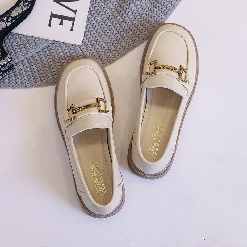 Damen Klassische Loafers mit elegantem dekorativen Schnallenverschluss