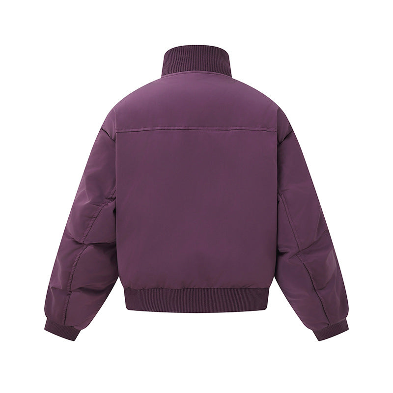 Damen Kurz geschnittene wattierte Blousonjacke im Boxy‑Schnitt mit hohem Rippenkragen und markanten Eingrifftaschen Shop Nory