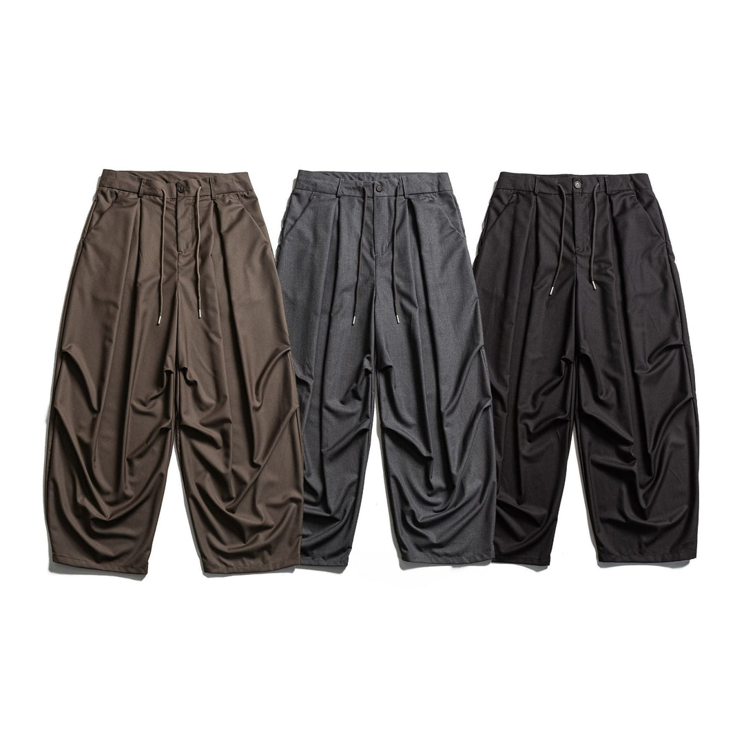 Herren Cropped-Hose mit Bundfalten, Tunnelzug und dezenter Bundverlängerung Shop Nory