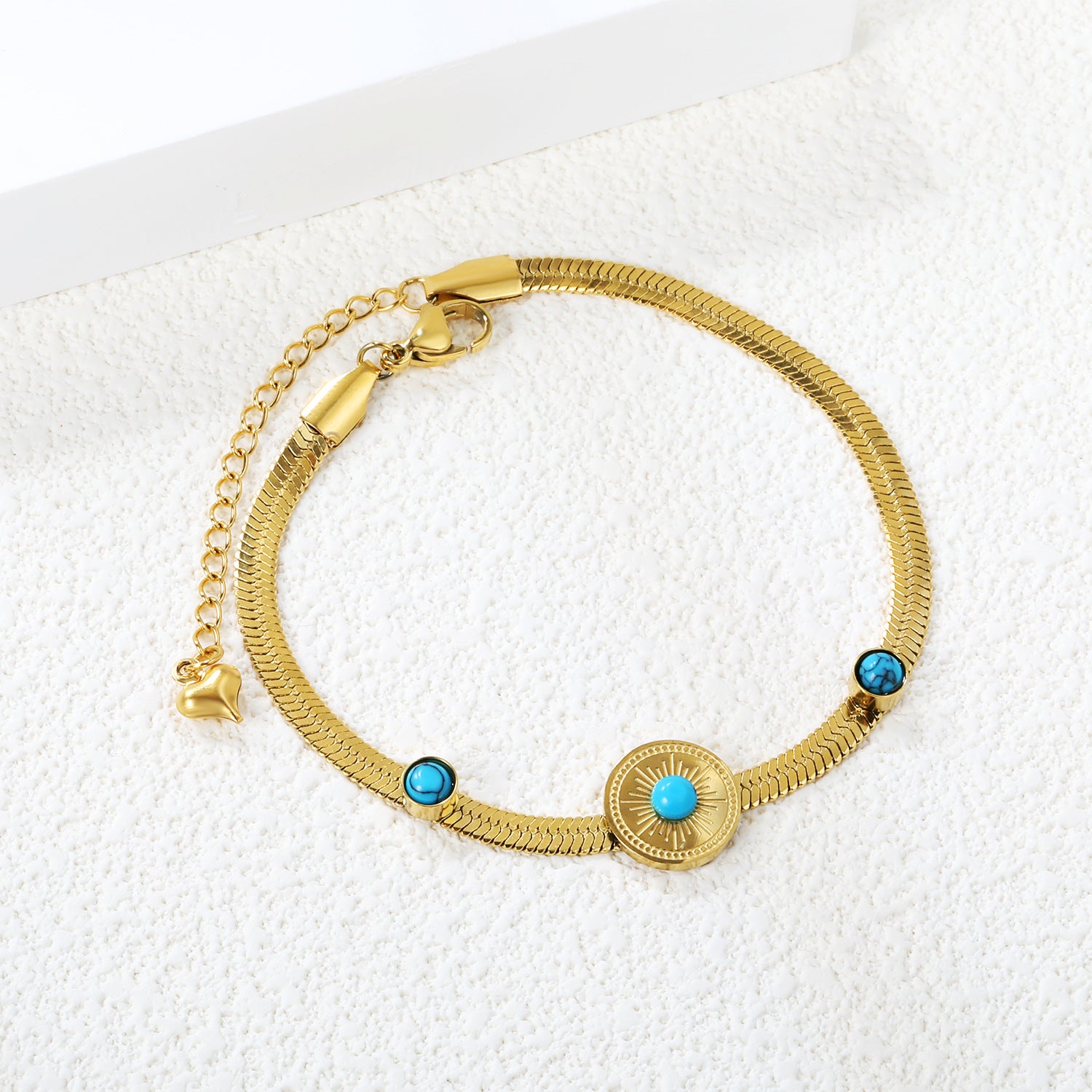 Damen elegante Armbanduhr mit turquoise Akzenten Shop Nory