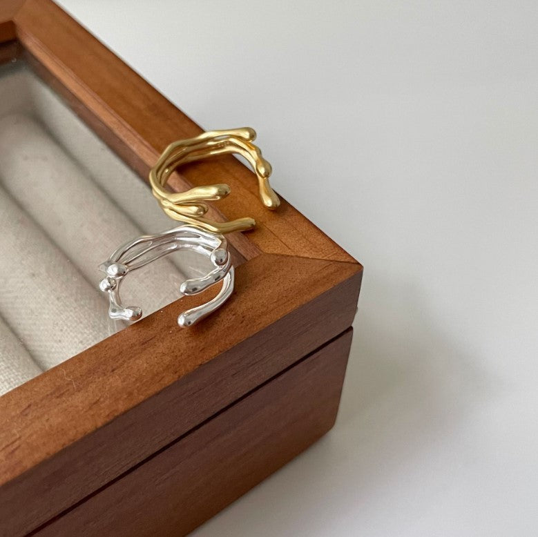 Damen Ring im organischen Design mit geschwungenen Elementen Shop Nory