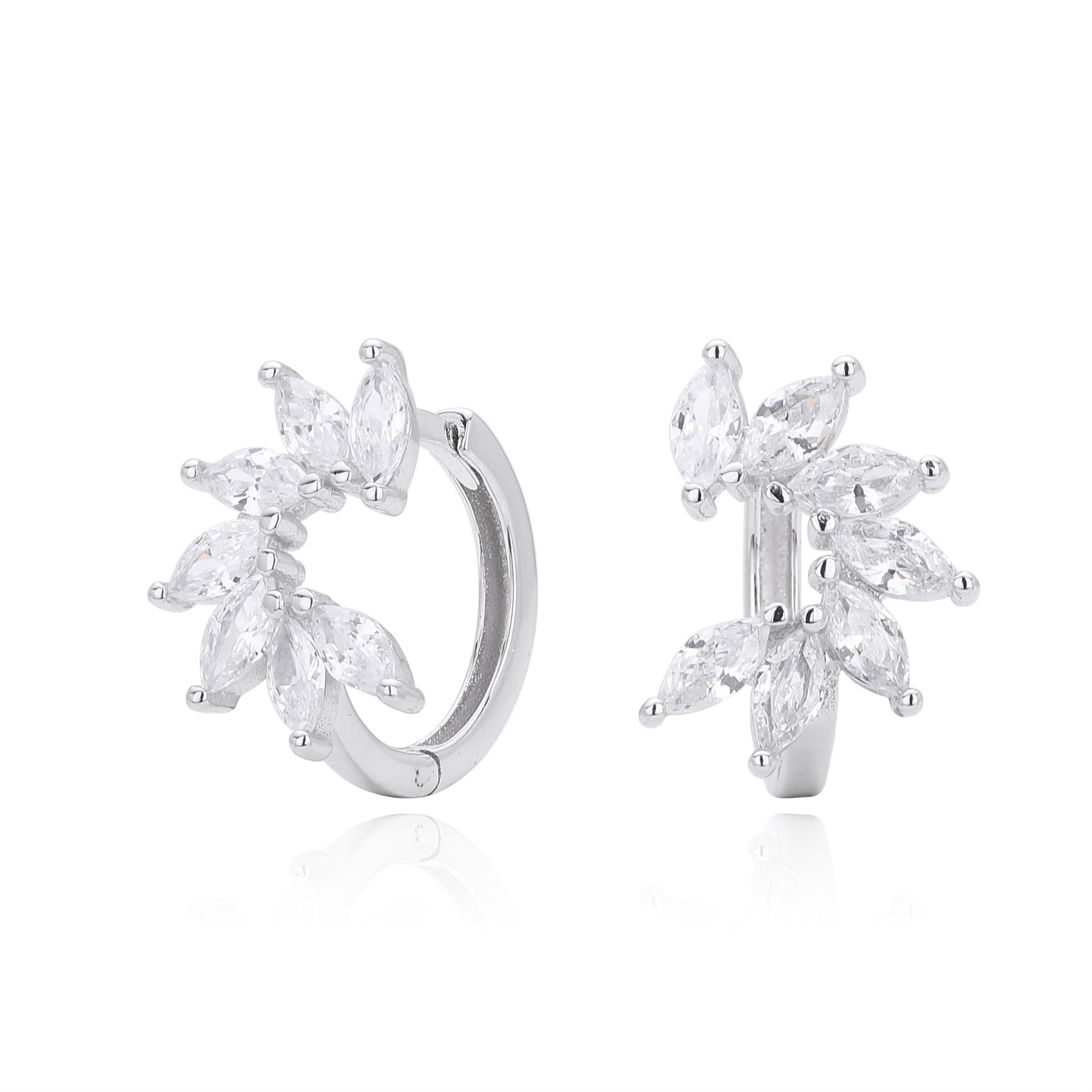 Damen Ohrringe mit luxuriösem Zirkonbesatz und moderne Kreolen Shop Nory