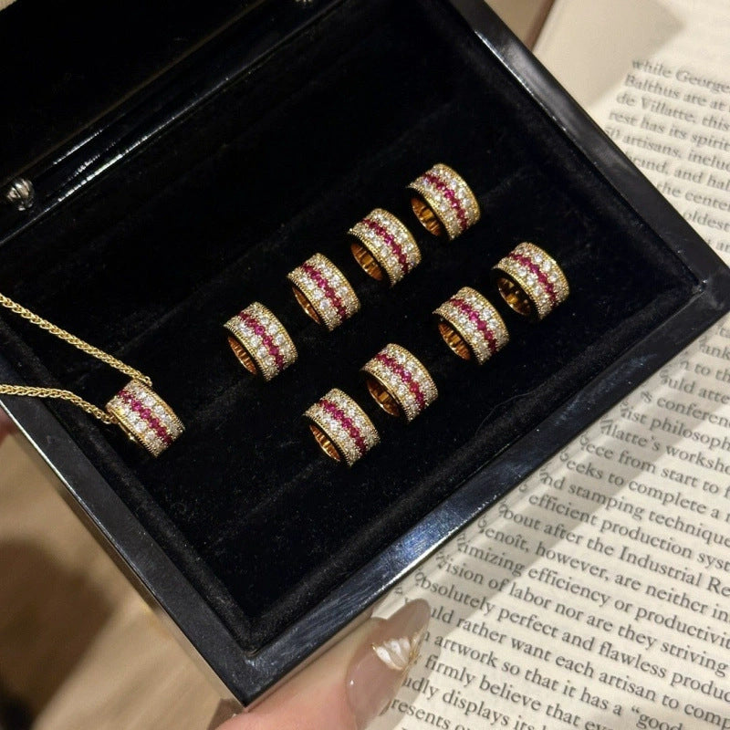 Damen Schmuckring Set mit funkelnden Zirkonia in verschiedenen Designs Shop Nory