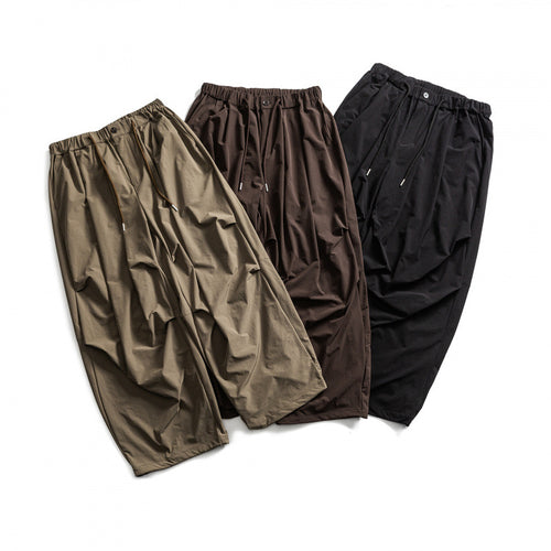Herren Weite Cropped‑Haremhose mit Faltenoptik, elastischem Bund und Kordelzug Shop Nory