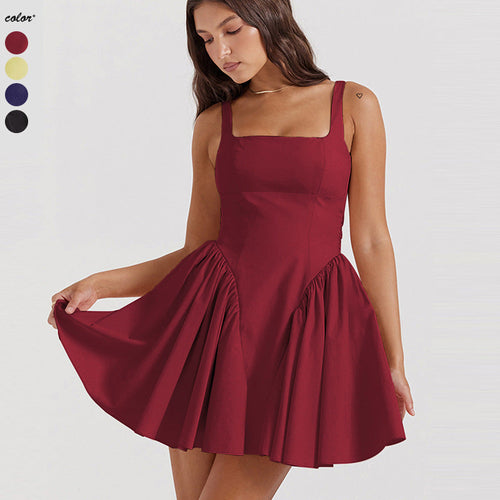 Damen Kurzkleid mit schmeichelndem Schnitt und voluminösem Rock