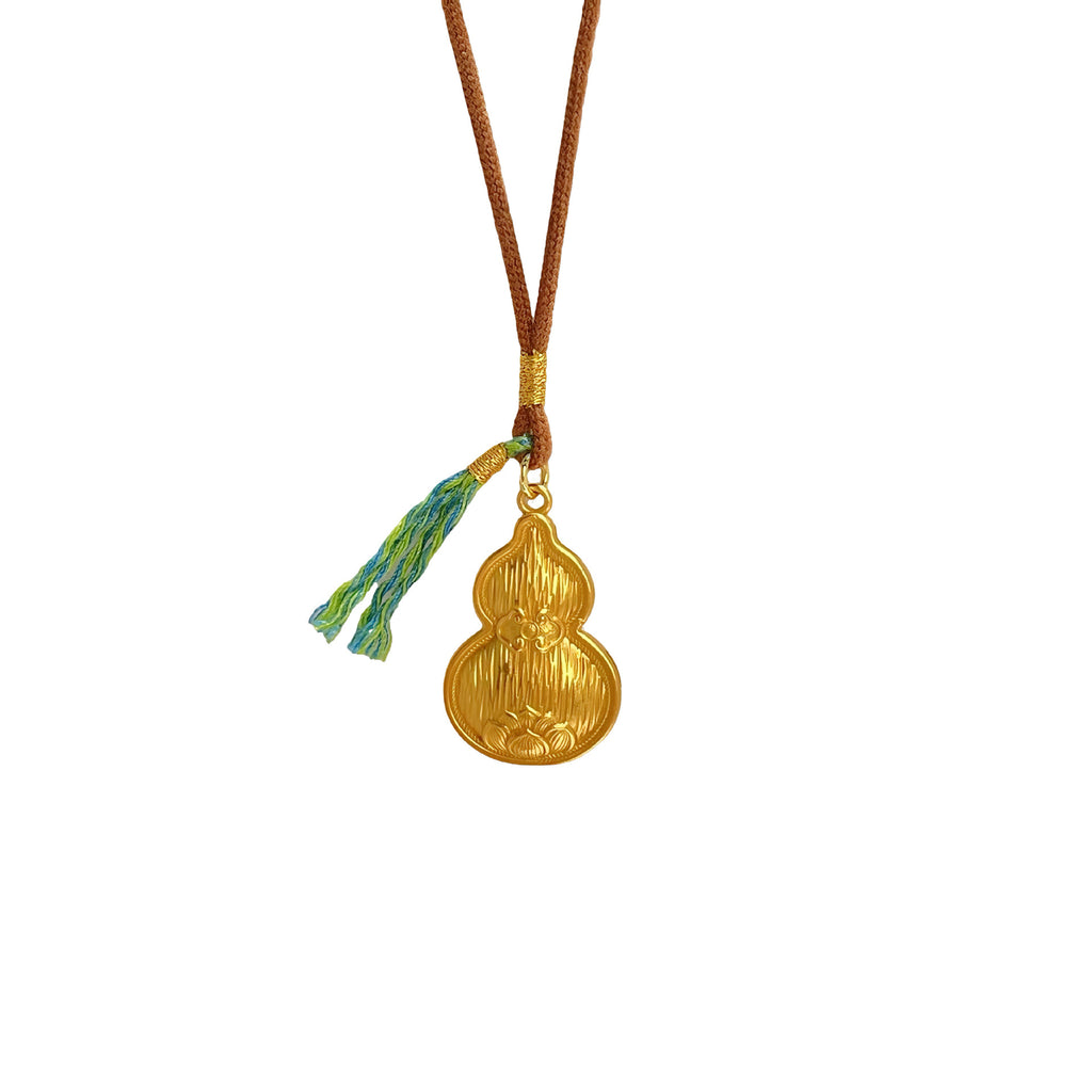 Damen Amulett-Halskette mit kunstvollem Anhänger und geflochtenem Band Shop Nory