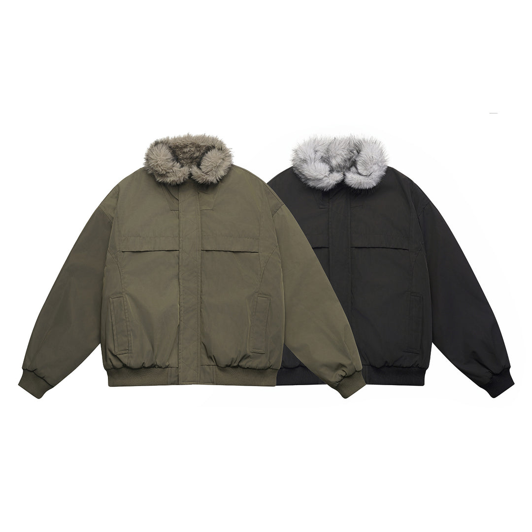 Herren Boxy-Bomberjacke mit kuscheligem Kunstfellkragen und winddichter Thermofütterung Shop Nory