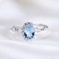 Damen Ring mit ovalem und funkelndem Zirkon Shop Nory