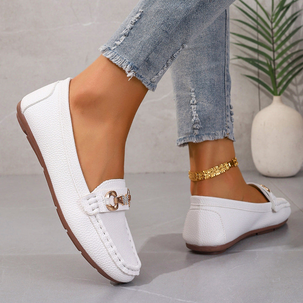 Damen Mokassins mit stylischem Schnallen-Detail Shopnory