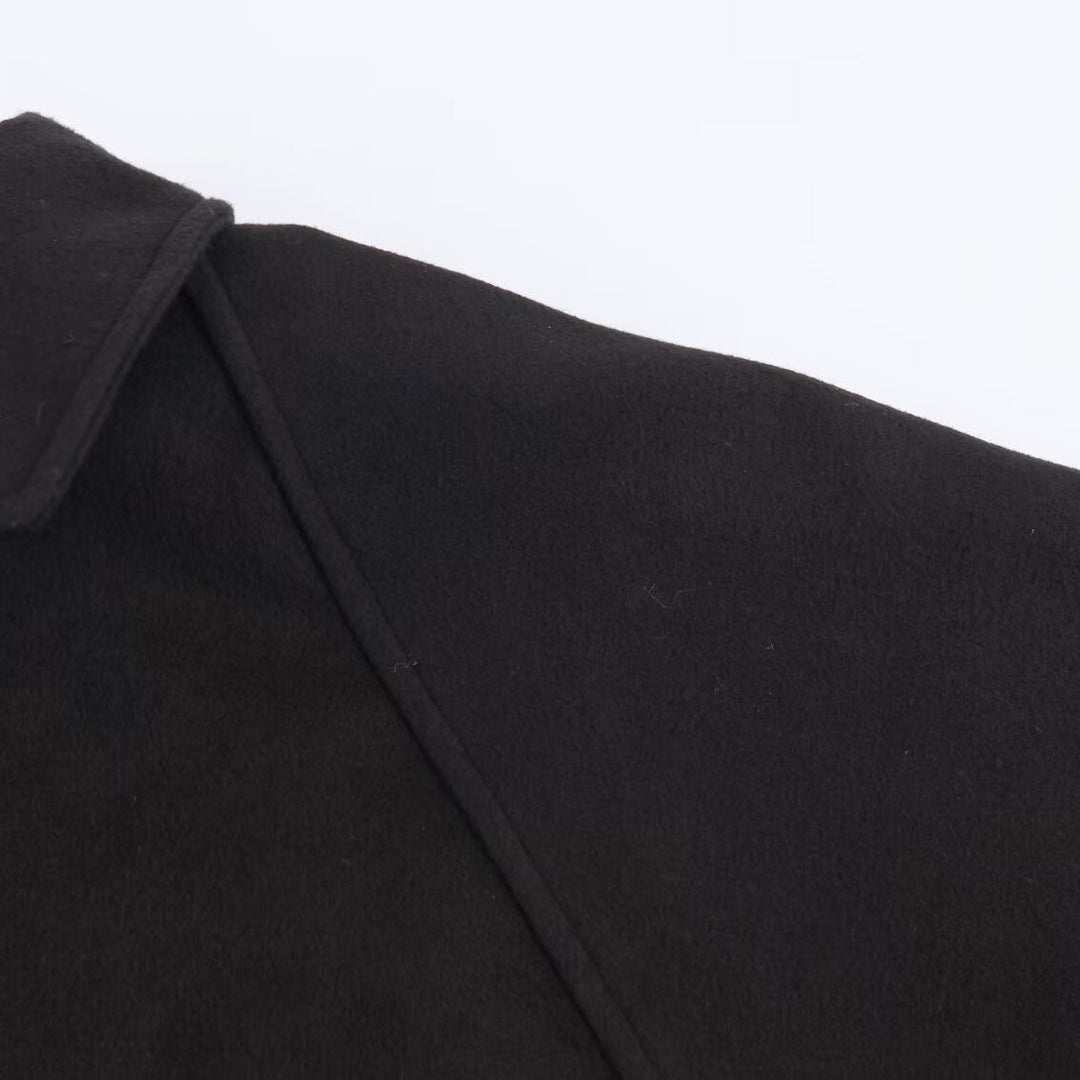 Damen minimalistische Übergangsjacke mit hohem Kragen