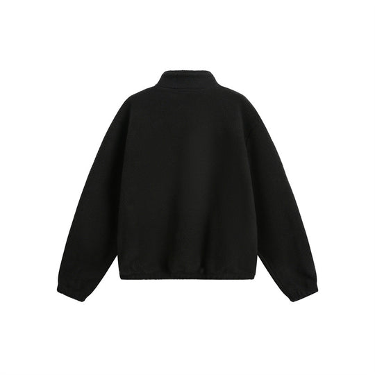 Unisex Oversize Fleece-Halbzip mit Stehkragen und Reißverschlusstaschen Shop Nory