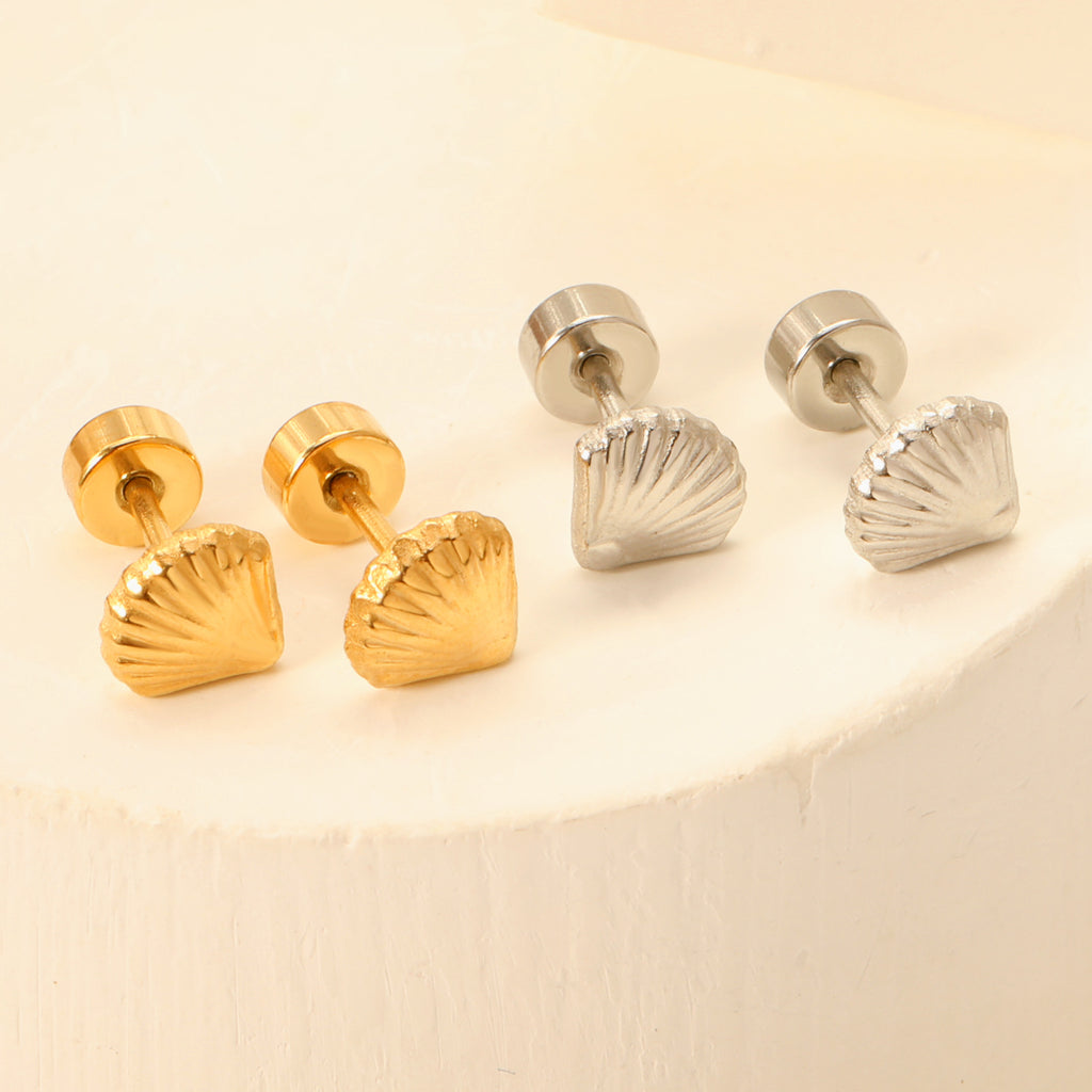 Damen Ohrstecker im stilvollen Muschel-Design Shop Nory
