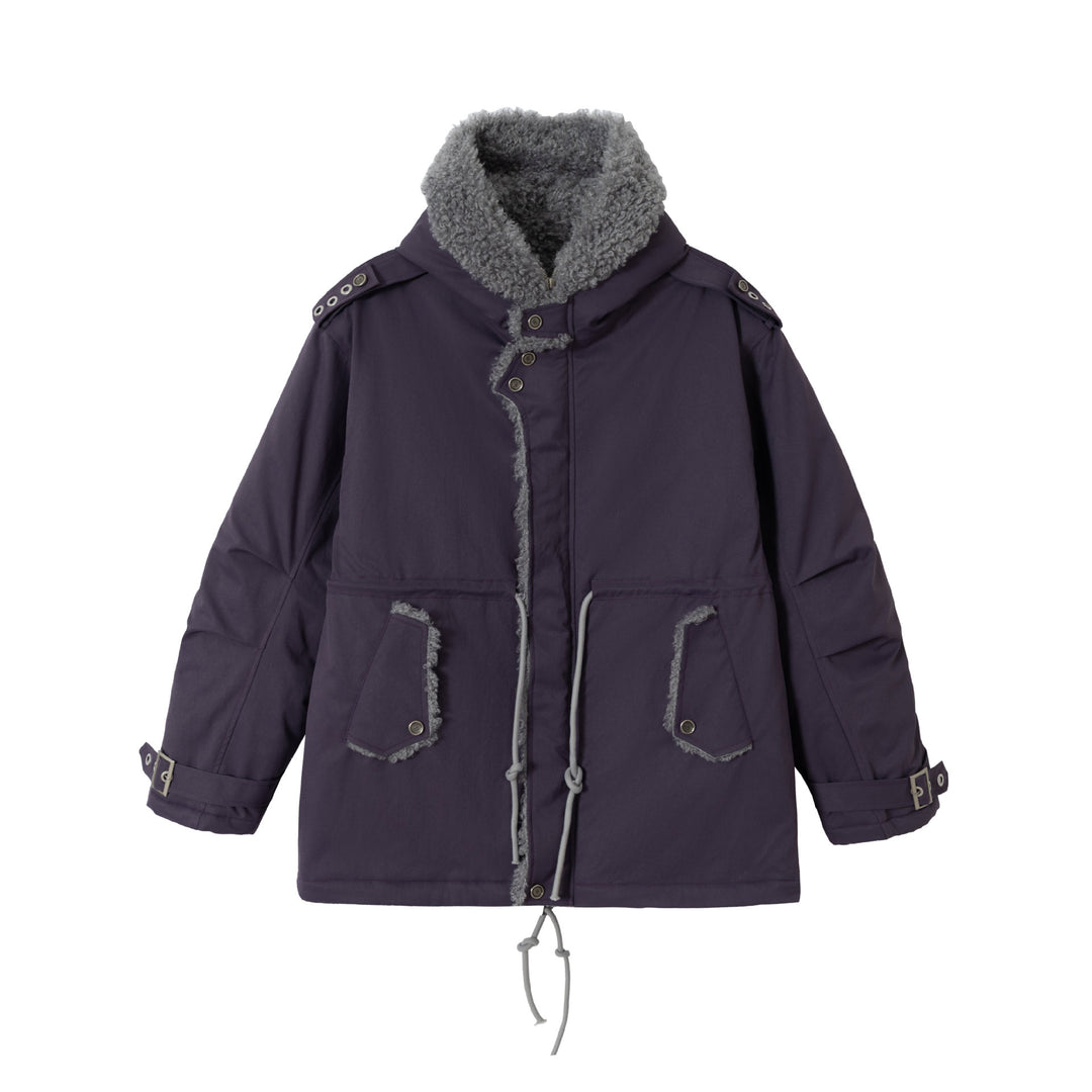 Damen Kurzparka mit Teddyfutter, Tunnelzug und Schnallenärmeln Shop Nory