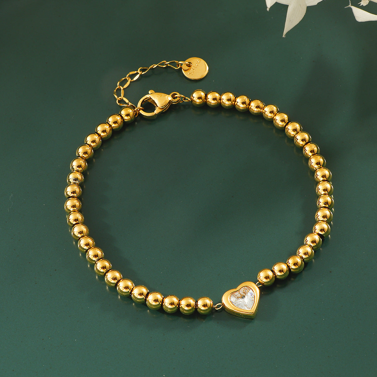 Damen Armband mit Herzen und Glitzerakzenten Shop Nory