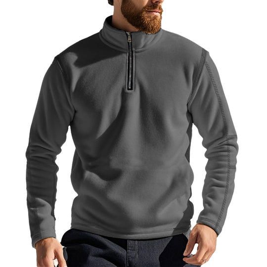 Herren nan funktionaler Fleecepullover mit Halbzip, Stehkragen und Raglanärmeln Shop Nory