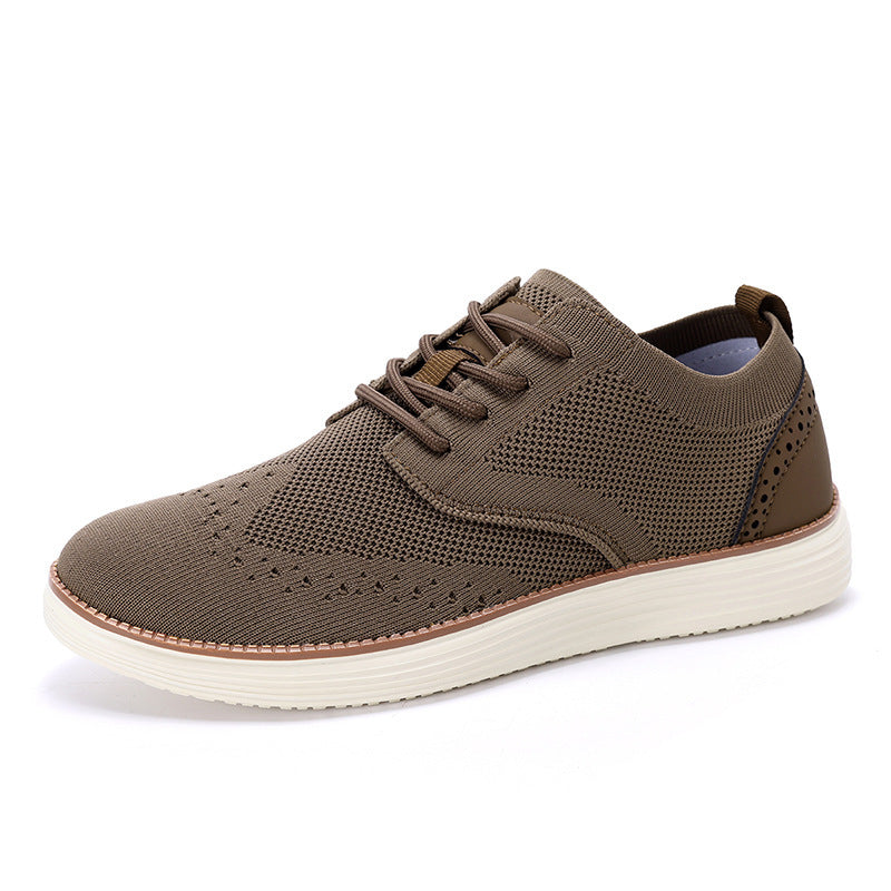 Herren nan gestrickter Oxford-Sneaker mit Wingtip-Perforation und federleichter EVA-Sohle