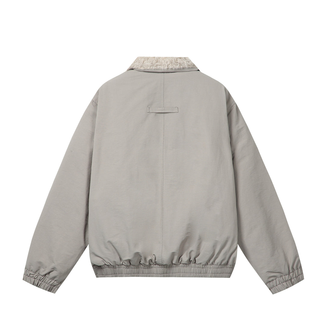 Damen Minimalistische Thermo‑Blousonjacke mit Kunstfell‑Umlegekragen und elastischem Tunnelzugsaum Shop Nory