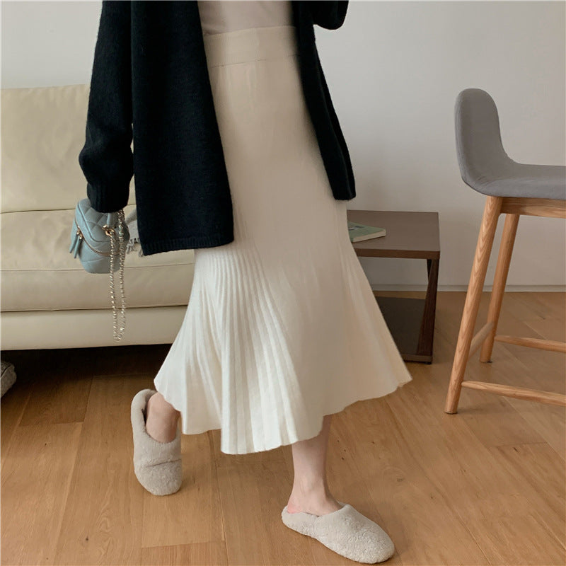 Damen Eleganter Plissee-Midirock Shop Nory