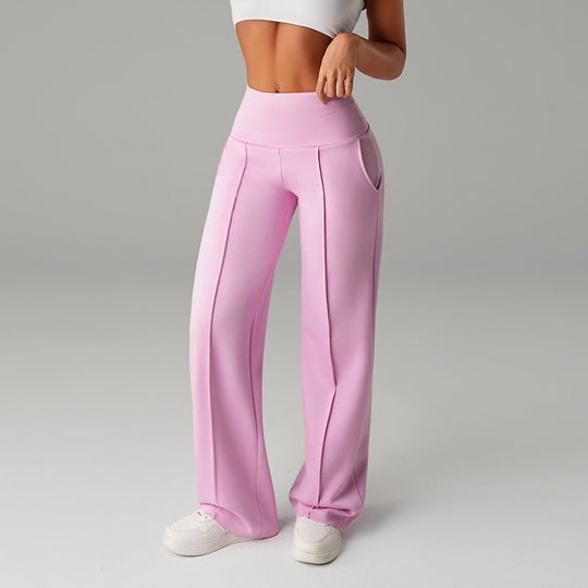 Damen High‑Waist Palazzo‑Sweatpants mit Bügelfalte und Komfortbund Shop Nory