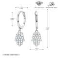 Damen Ohrhänger mit funkelndem Hand-Motiv aus 925 Sterling Silber Shop Nory