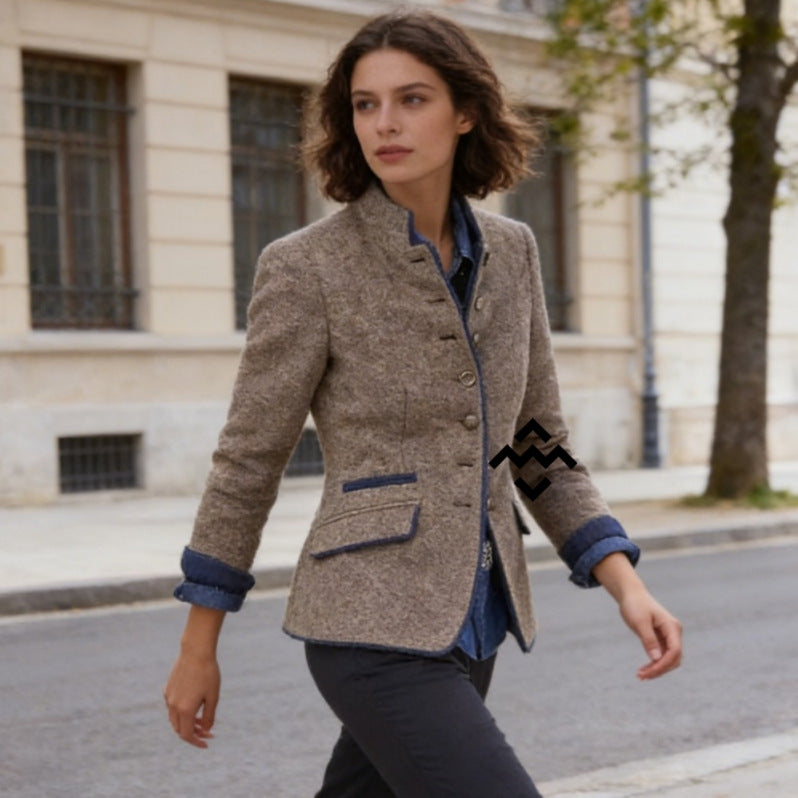 Damen nan klassische Trachtenjacke mit Stehkragen und dekorativen Zierknöpfen Shop Nory