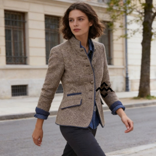 Damen nan klassische Trachtenjacke mit Stehkragen und dekorativen Zierknöpfen Shop Nory