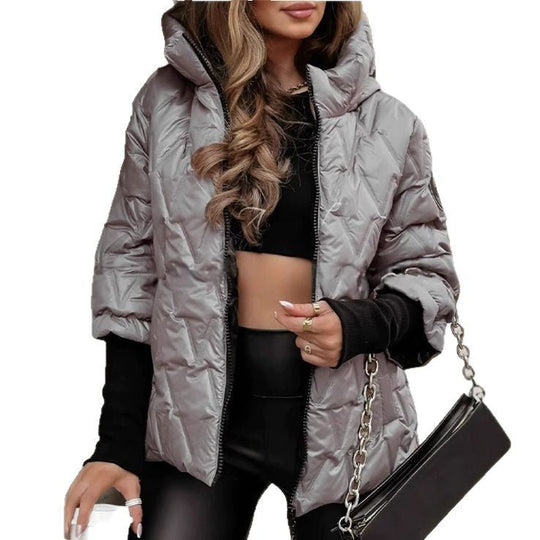 Damen Kurzjacke mit hohem Kragen aus leichtem Material