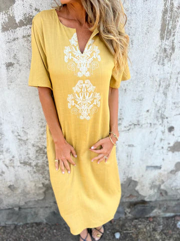 Damen Sommerliches Kleid mit aufwendiger Stickerei