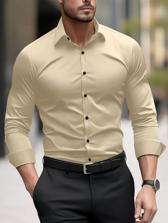 Herren Slim-Fit Langarmhemd mit modernem Schnitt und eleganten Akzenten