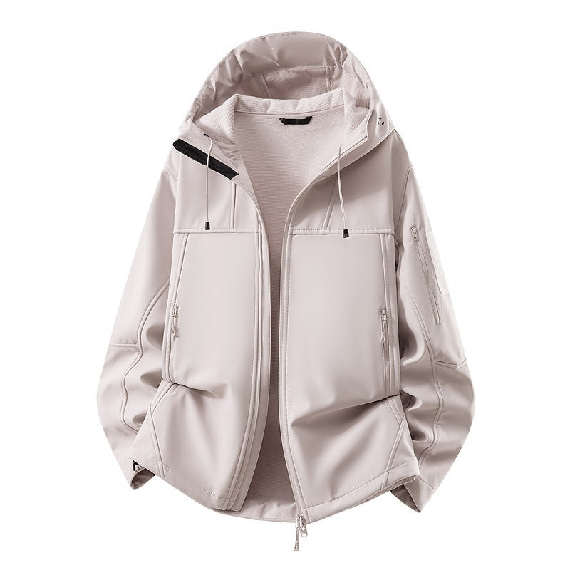 Herren Softshell-Jacke mit Fleecefutter, wasserabweisend und kapuzenverstärkung Shop Nory