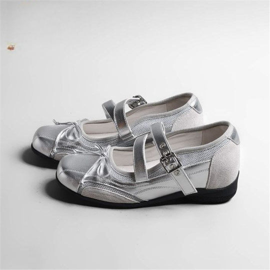 Damen Bequeme Mary-Jane-Ballerinas mit verstellbarem Schnallenriemen und rutschfester Gummisohle Shop Nory