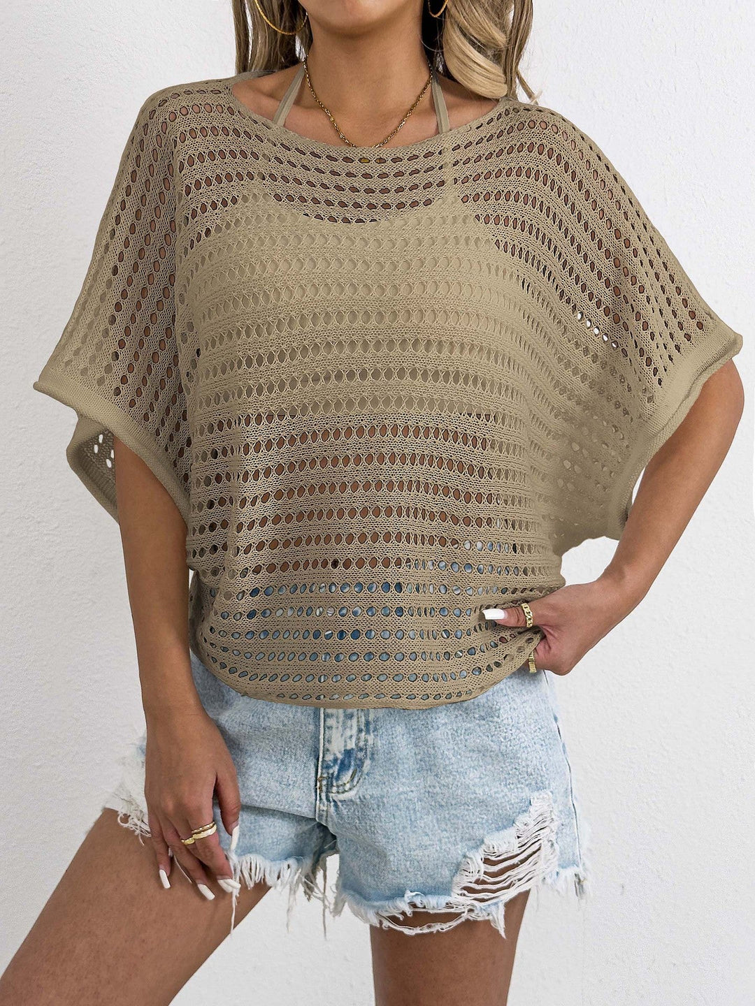 Damen luftiges Netz-T-Shirt