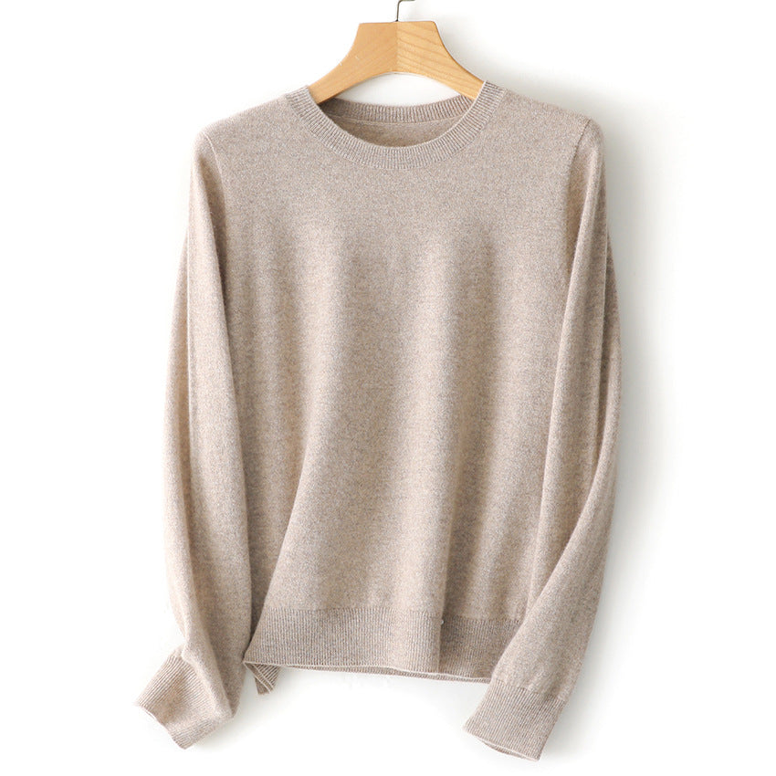 Damen Feinstrick-Rundhalspullover aus Kaschmir-Mix mit leichter Oversize-Passform Shop Nory