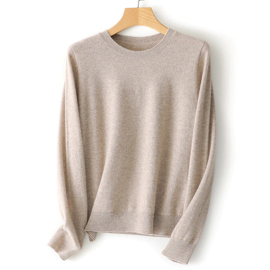 Damen Feinstrick-Rundhalspullover aus Kaschmir-Mix mit leichter Oversize-Passform Shop Nory