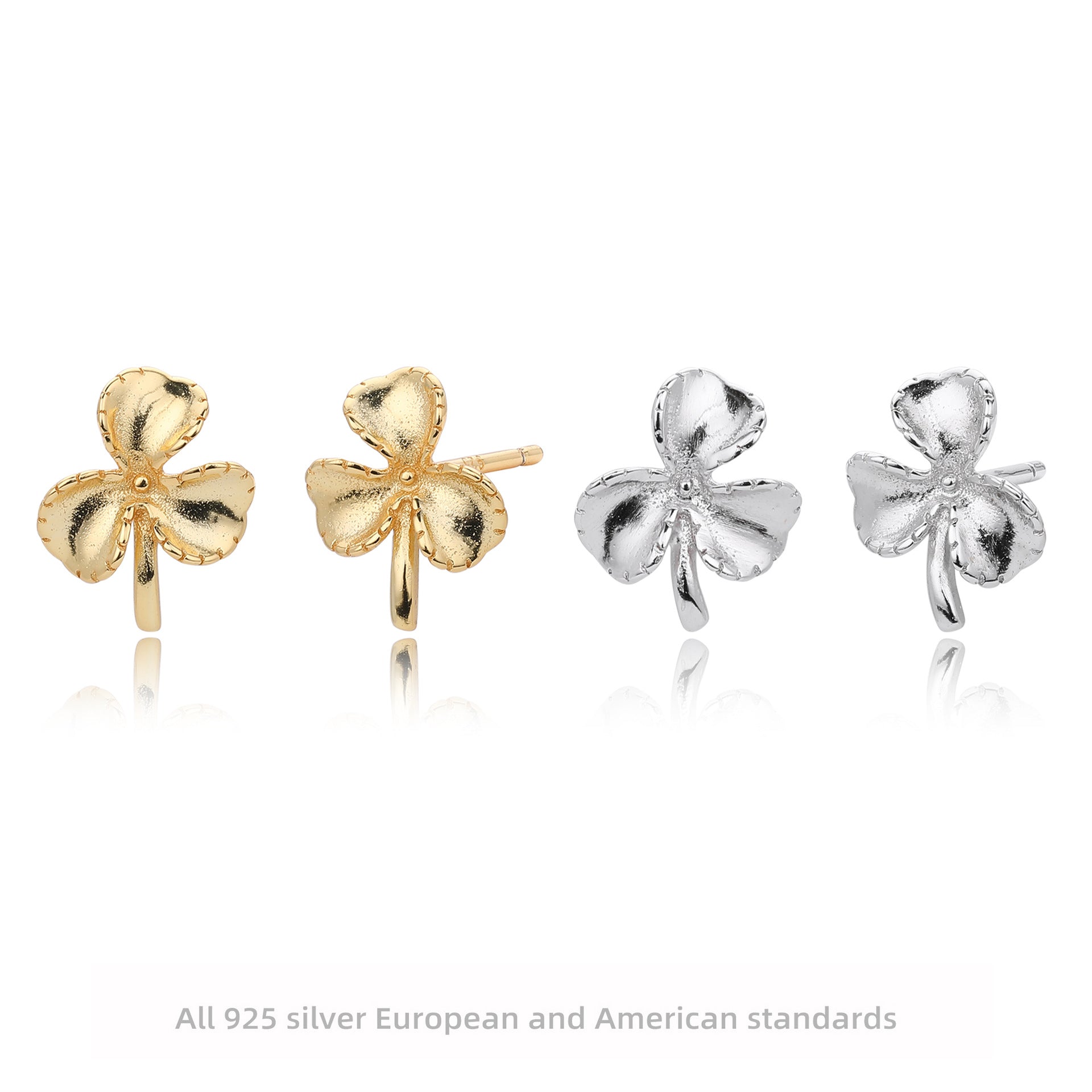 Damen Ohrstecker im eleganten Kleeblatt-Design Shop Nory