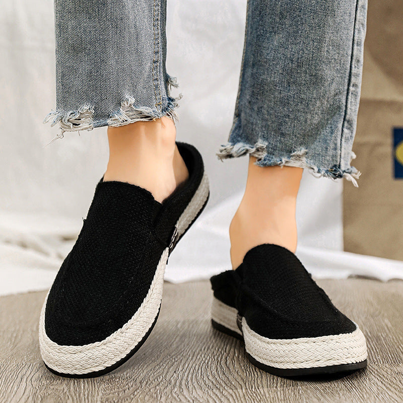 Damen Komfortable Slip-On Freizeitschuhe mit geflochtenem Design