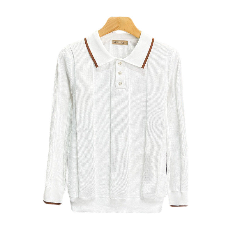 Herren trendiges Langarm-Polo Shop Nory