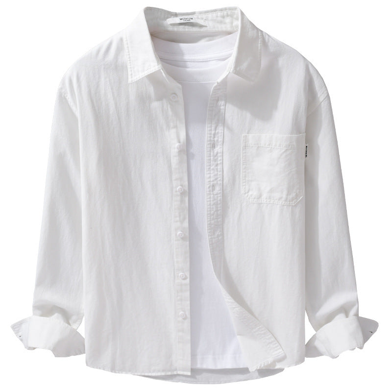 Herren Leichtes Baumwoll-Overshirt mit Brusttasche und Relaxed‑Fit Shop Nory