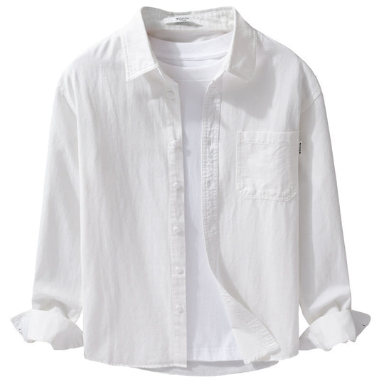Herren Leichtes Baumwoll-Overshirt mit Brusttasche und Relaxed‑Fit Shop Nory