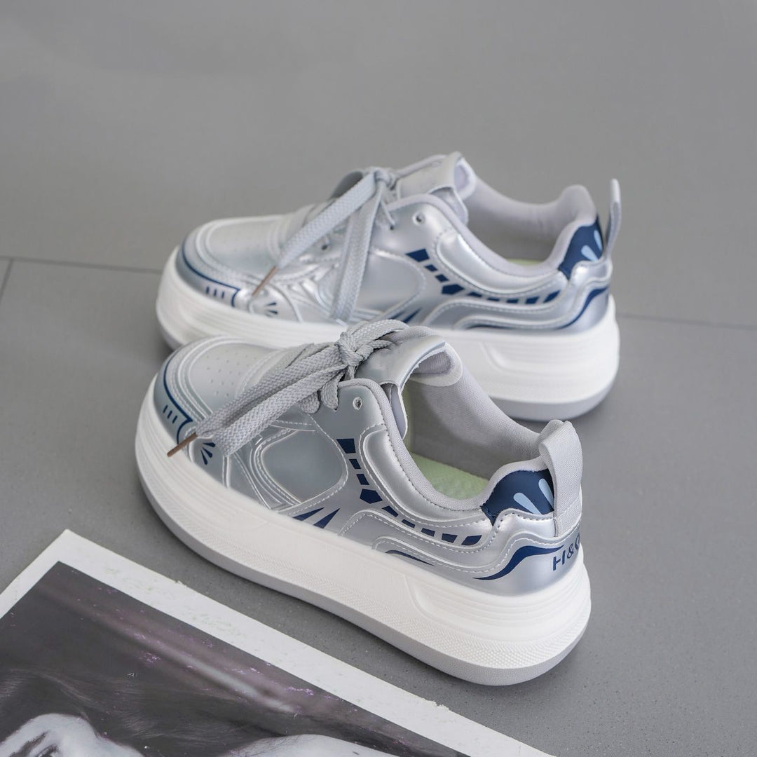 Damen Moderne Plateau-Sneaker mit metallic-Optik und dämpfender EVA-Zwischensohle Shop Nory