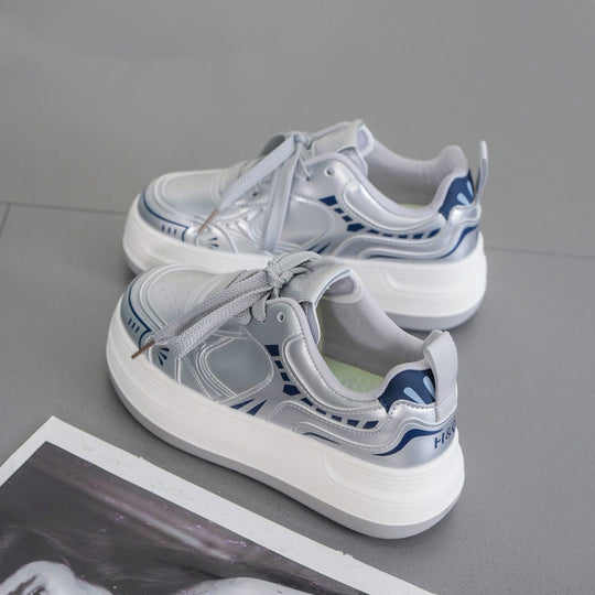 Damen Moderne Plateau-Sneaker mit metallic-Optik und dämpfender EVA-Zwischensohle Shop Nory