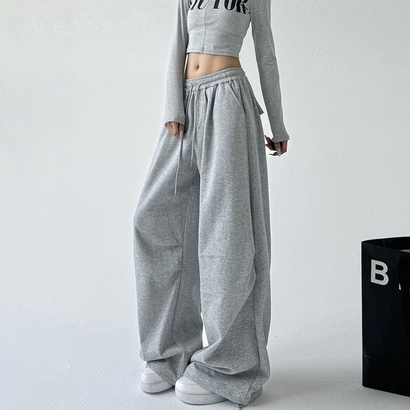 Damen nan weite Jogginghose mit extra weitem Bein und Kordelzugbund aus French Terry Shop Nory