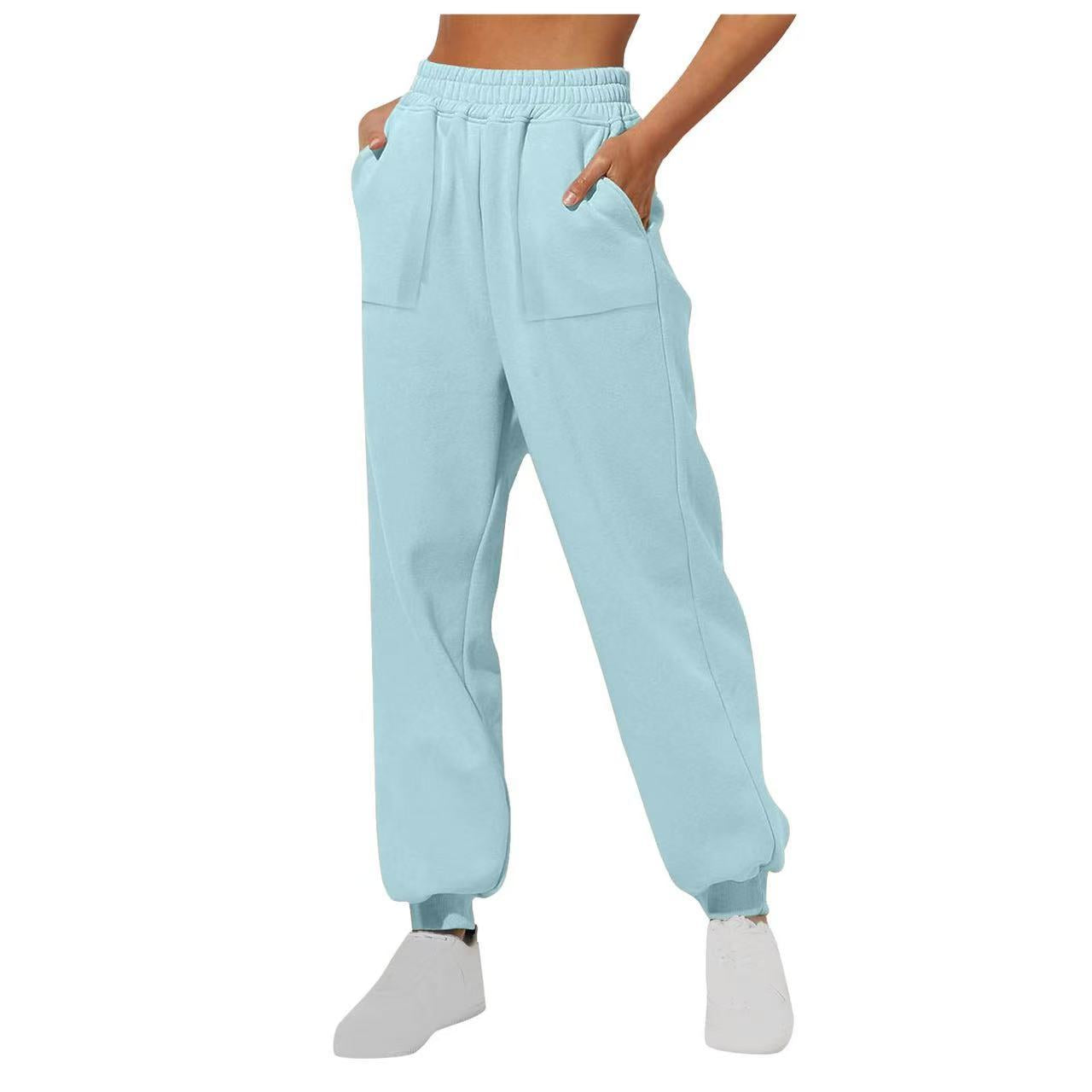 Damen lässige Freizeithose mit hohem Bund