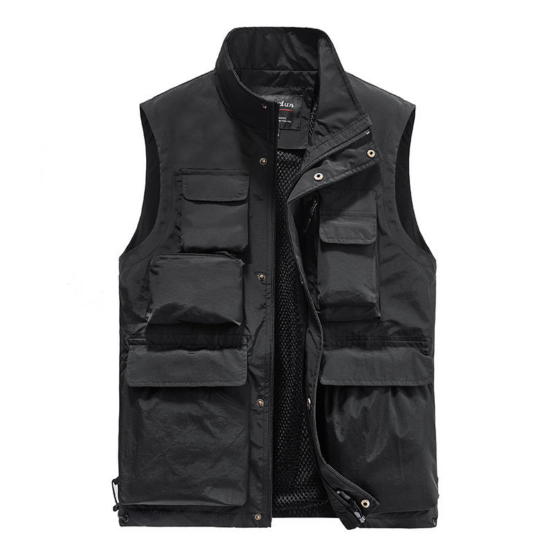 Herren Multifunktionale Utility‑Weste mit Mesh‑Futter und Mehrfach‑Taschen Shop Nory