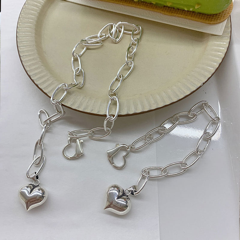 Damen Halskette mit Herzen und modernes Glieder-Design Shop Nory