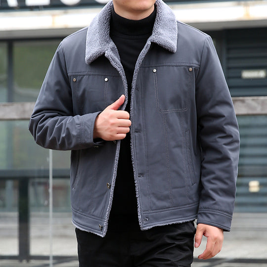 Herren Lässige Jacke mit Teddyfutter Shop Nory