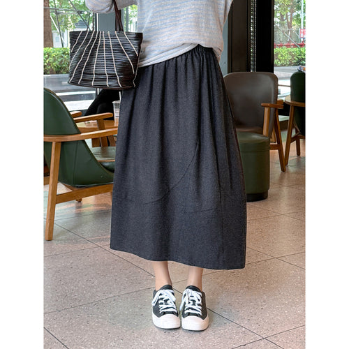 Damen Eleganter Midirock mit lässigem Schnitt Shop Nory